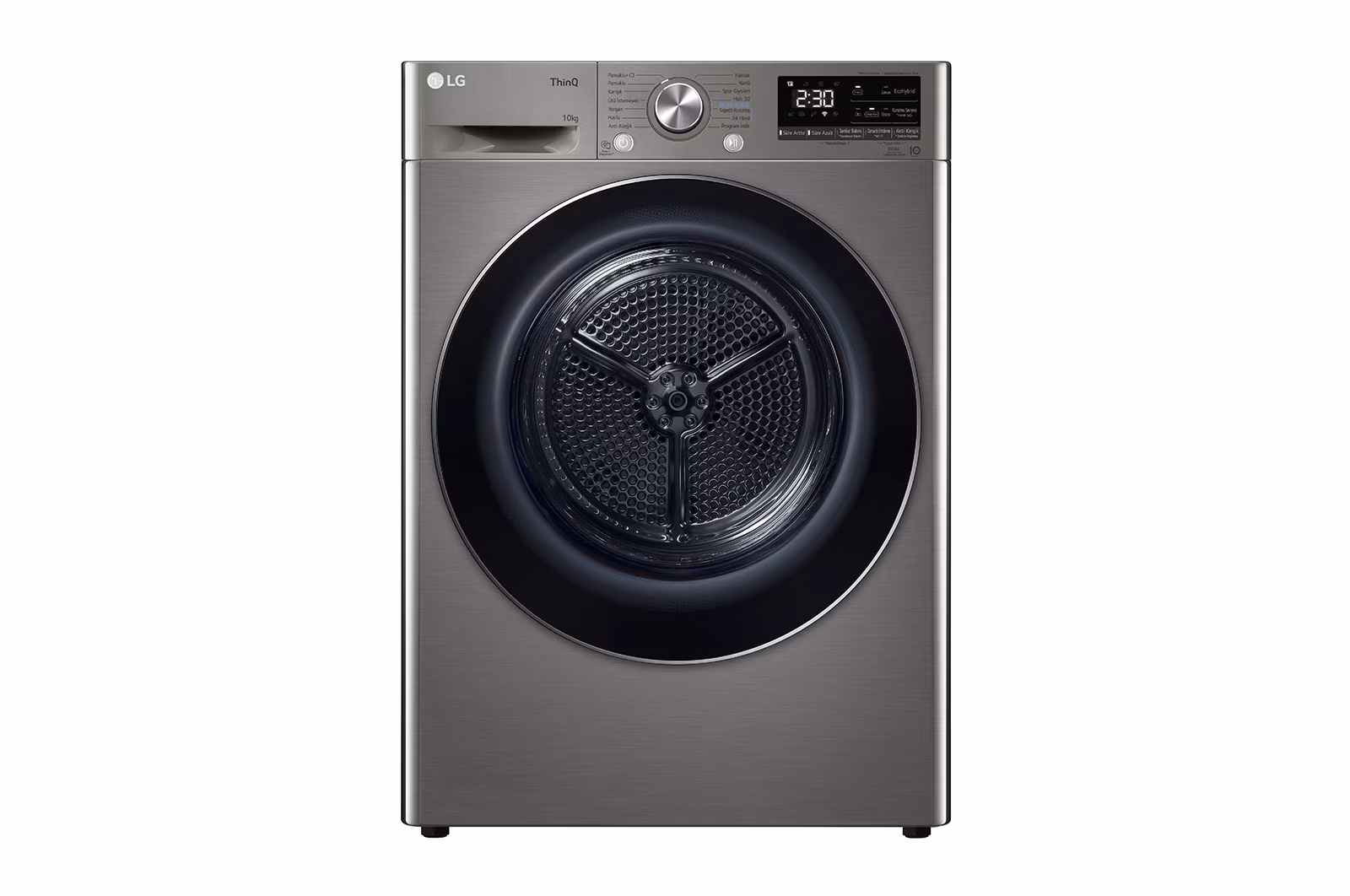 LG 10 Kg Kurutma Makinesi | DUAL Inverter Isı Pompalı Kurutucu |ThinQ (Wi-Fi) özellikli | Gri Renk